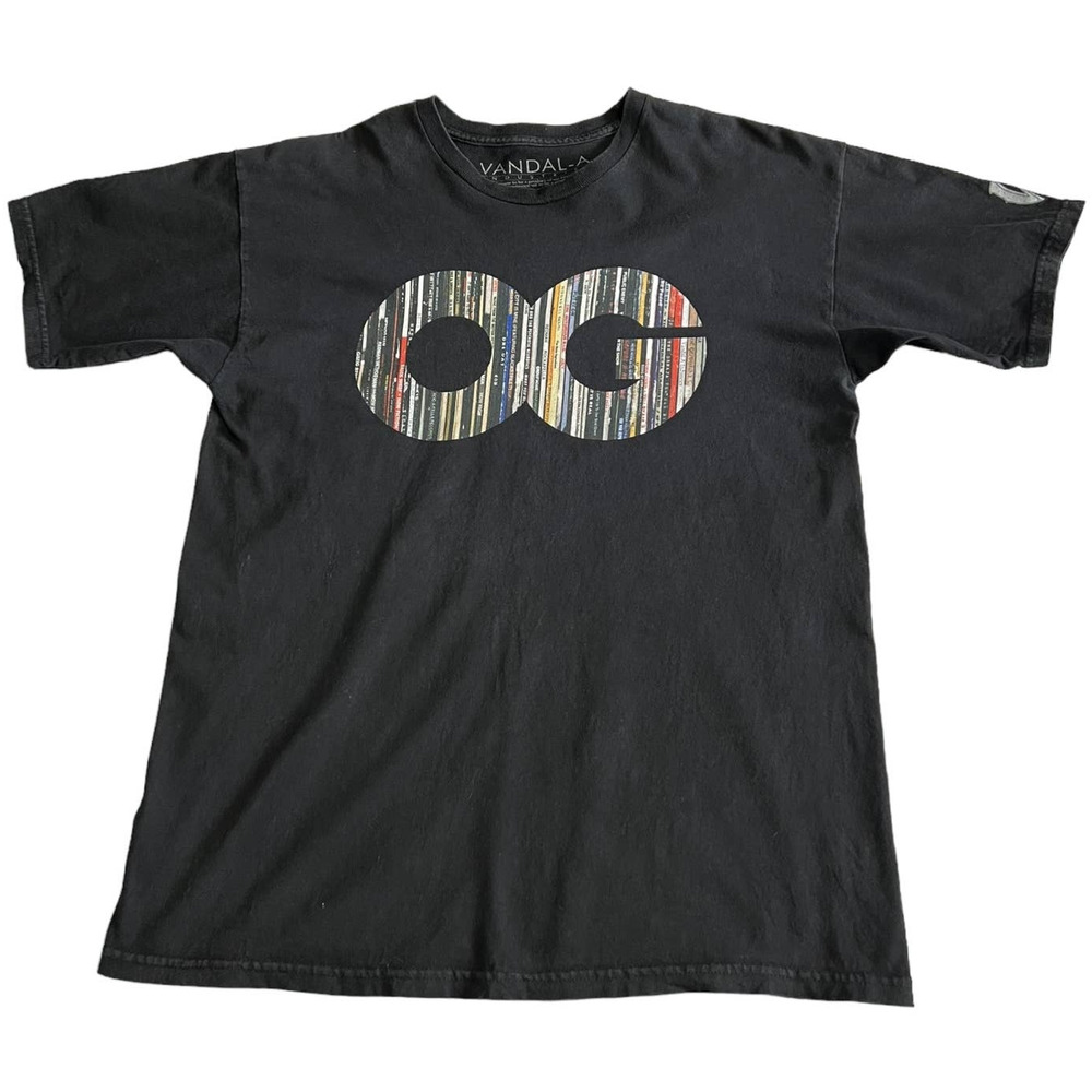 Vandal-A Industries OG Graphic Black Crew Neck T-Shirt, Size L
